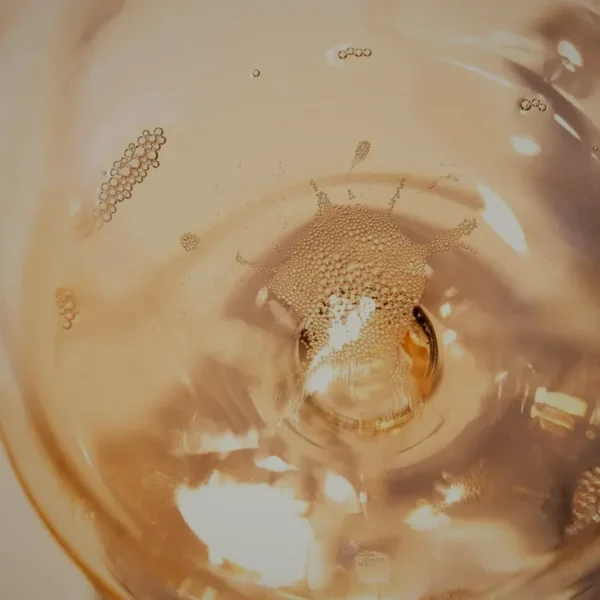 Champagnerglas mit feiner Perlage